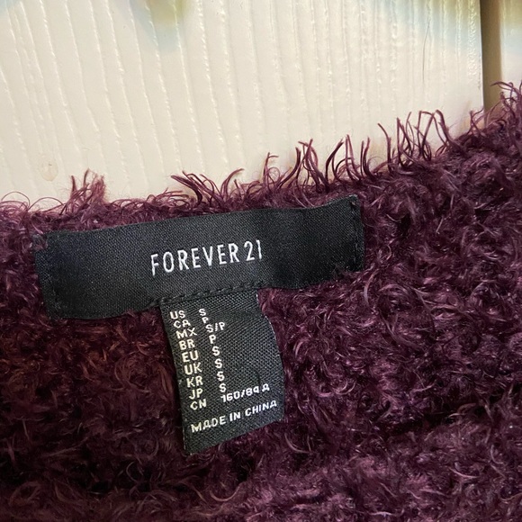 Forever21 plum purple chenille sweater - Picture 3 of 5
